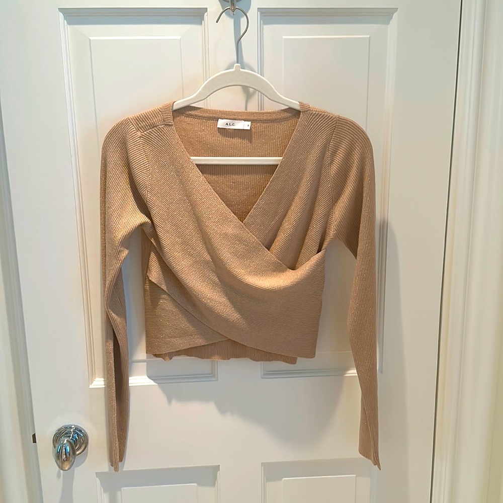 ALC gold crossover sweater. Never worn.